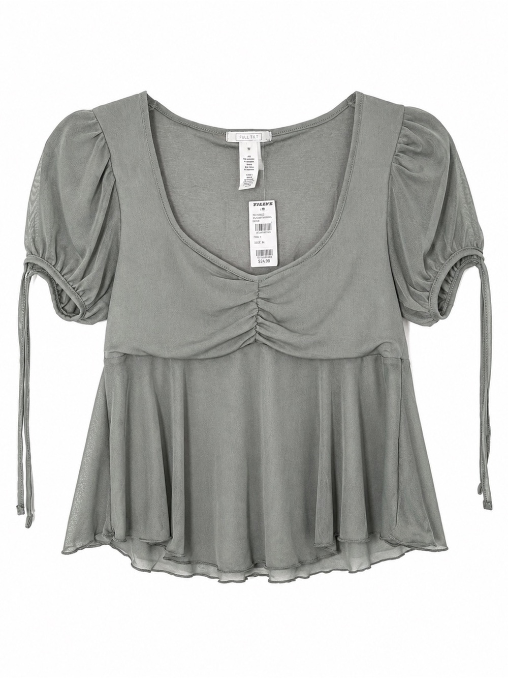 Tilly’s Full Tilt Mesh Babydoll Top | Medium